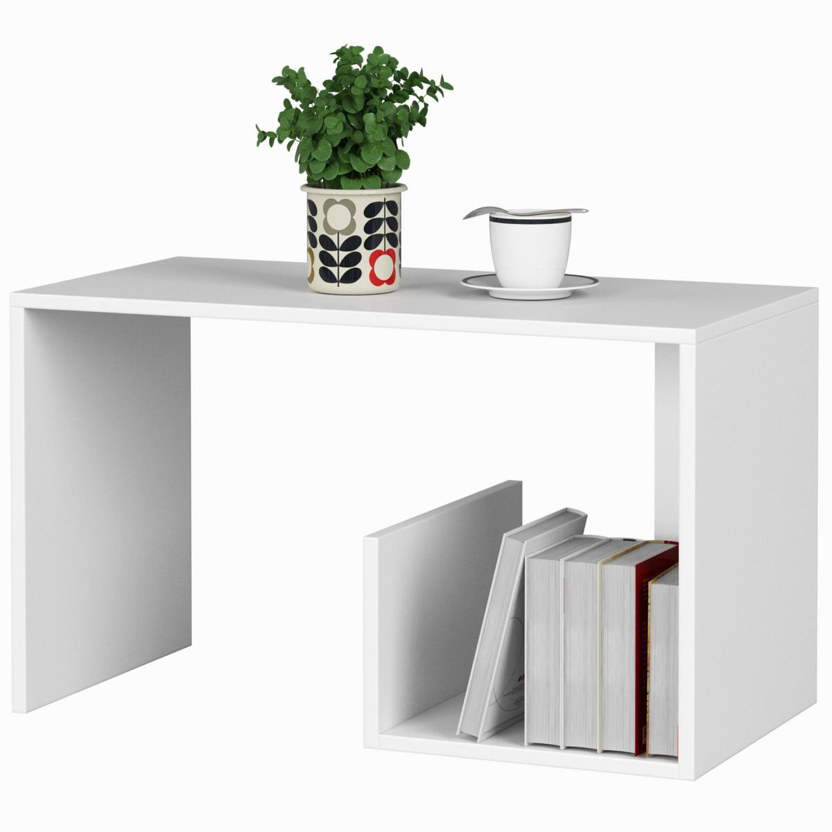 COUCHTISCH Weiß 45/80/40 - Weiß, Holzwerkstoff (40/80/45cm) - RAUMHIRSCH FURNITURE