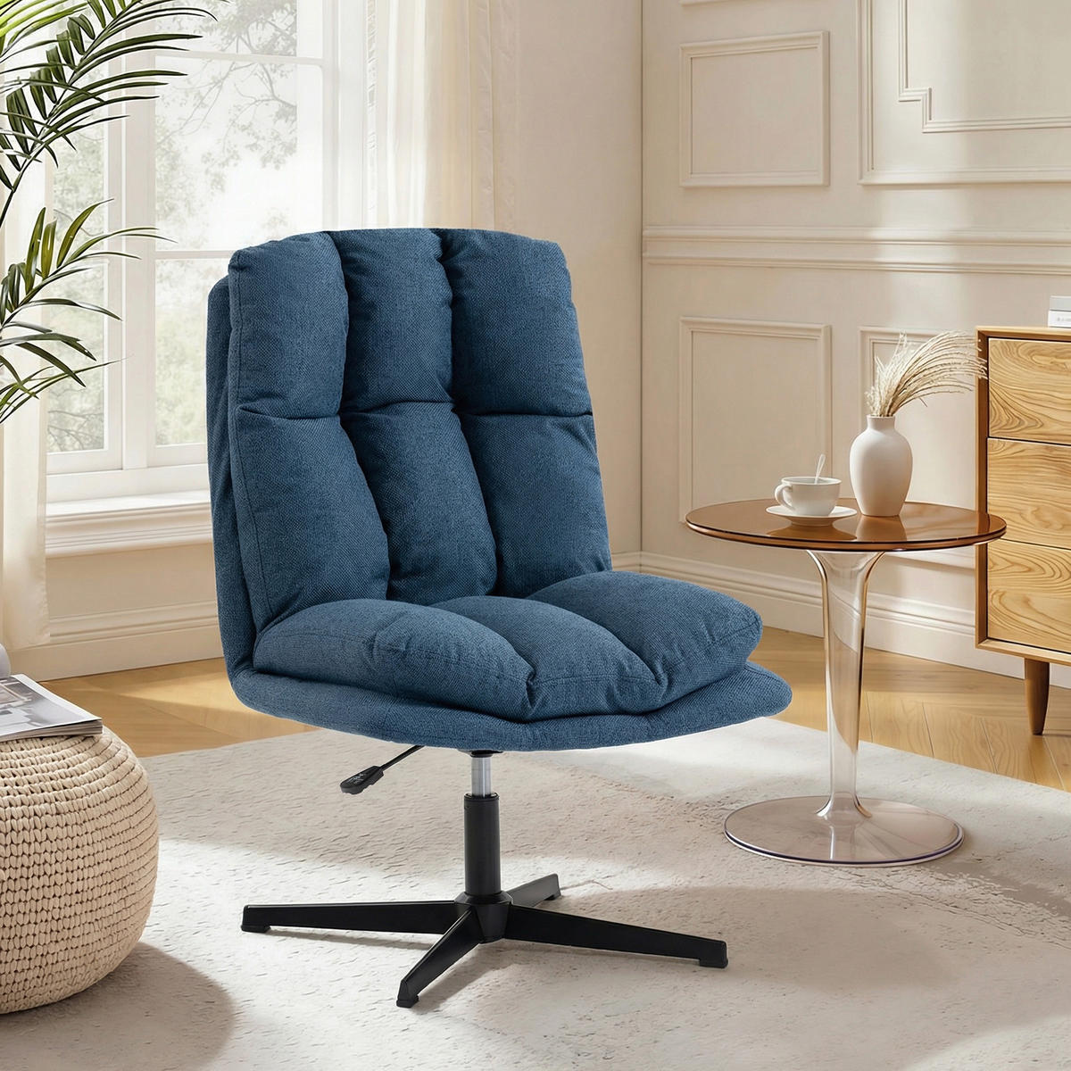 DREHSTUHL Blau 1 Stück - Blau, Textil (63/102/75cm) - GiPP