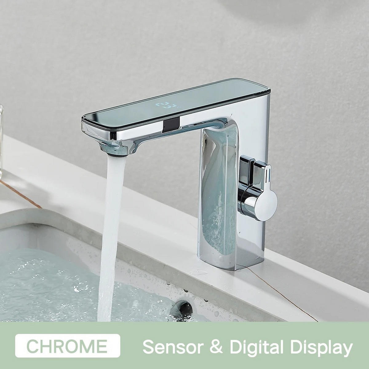 WASCHTISCHARMATUR Smart Sensor Chrom - Chromfarben, Metall (14/18/4.5cm) - Kaket