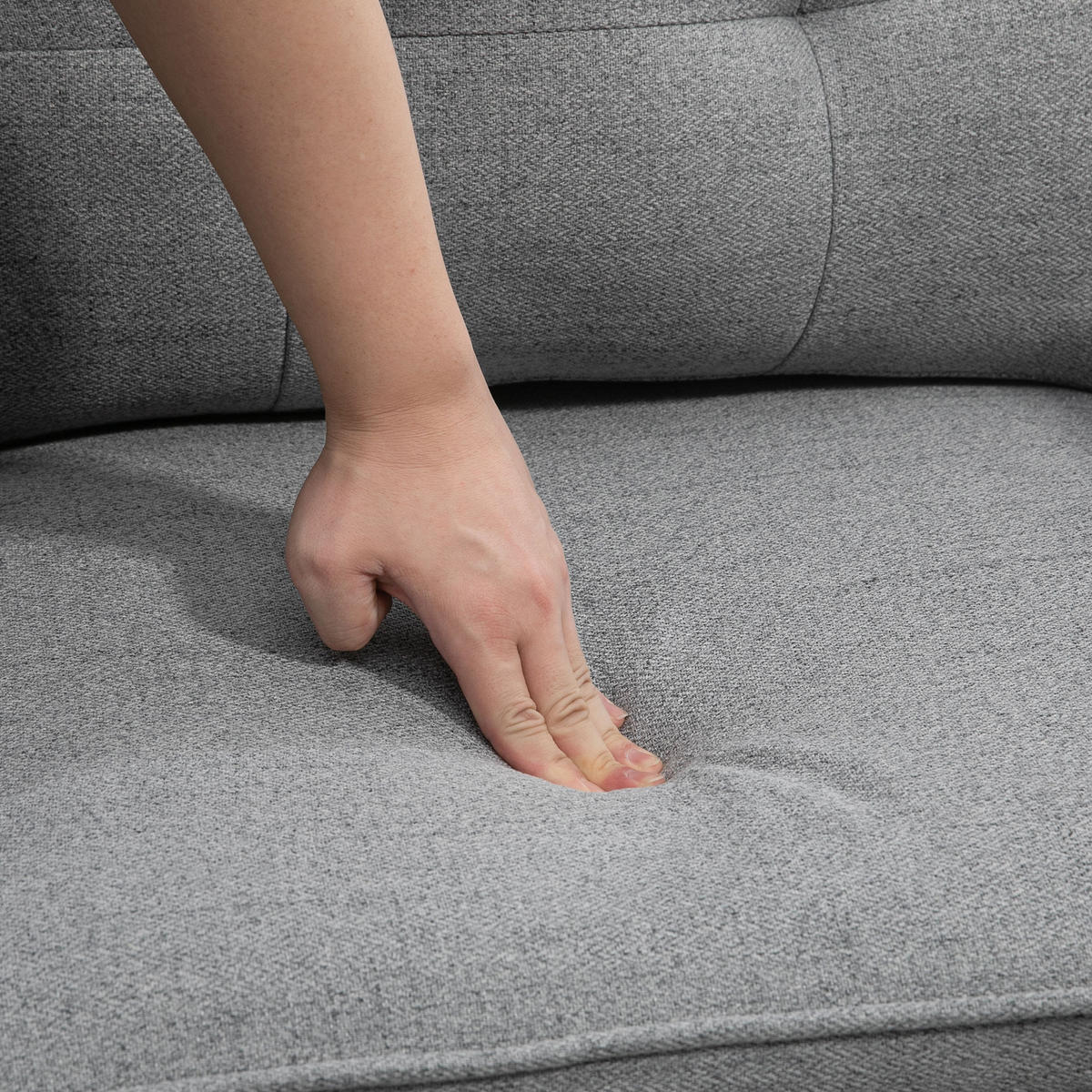 EINZELSESSEL Polstersessel Akzentstuhl mit Leinenoptik, Kissen, bis 120 kg Grau - Grau, Textil (68/80/76cm) - HOMCOM