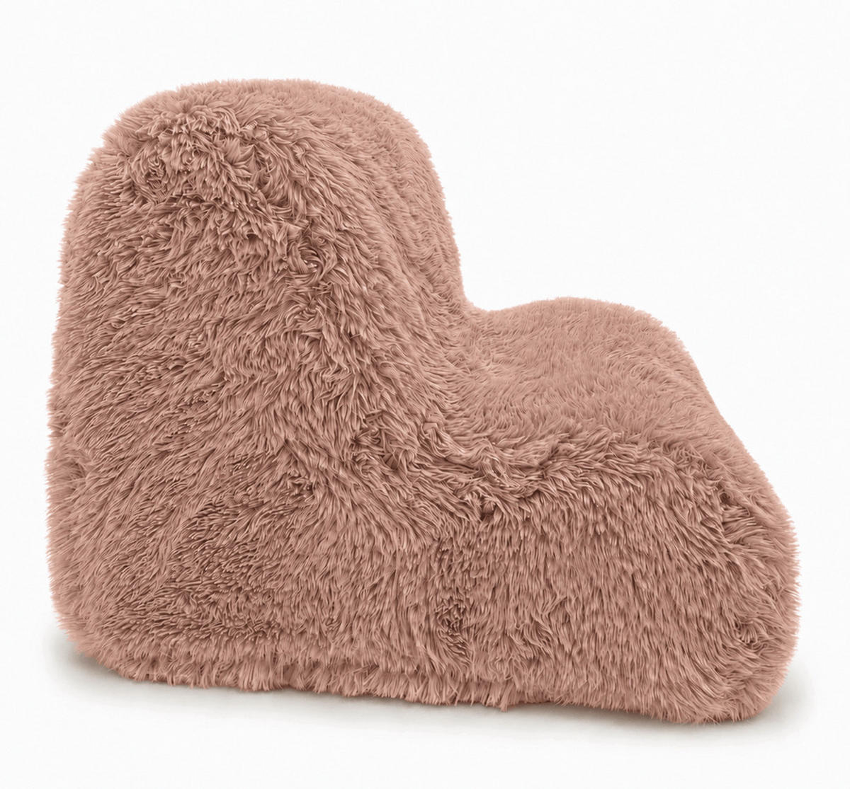 KINDERSESSEL Mammoth flauschig - Hellrosa, Textil (40/50/60cm) - MeowBaby