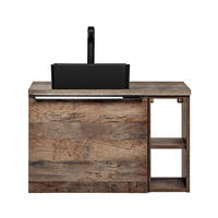 BADMÖBEL-SET 4-TLG. Puebla-56 - Braun, Holzwerkstoff (80/62/46cm) - Lomado