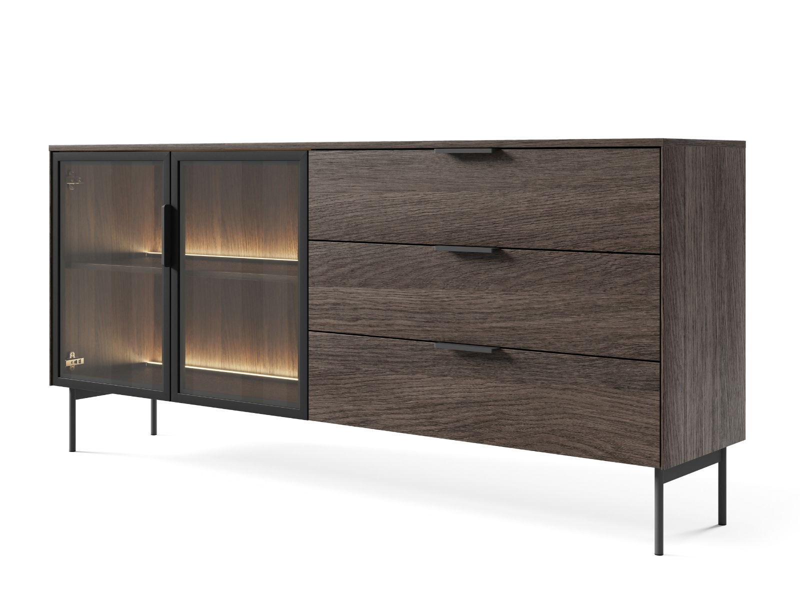 Compleo24 Kommode Braun 181.3x82.6x39 cm
