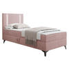 BOXBETT Ono 1, Setite: Links - Schwarz/Rosa, Holz/Textil (90/200cm) - MIRJAN24