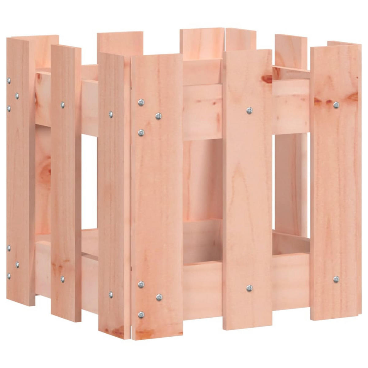 PFLANZKÜBEL Lattenzaun-Design 30x30x30 cm Massivholz Douglasie - Rotbraun, Holz (30/30/30cm)