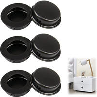 MÖBELGRIFF 6er-Set - Schwarz, Metall (0.41/0.9/0.41cm)