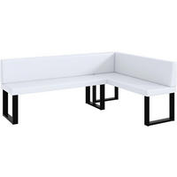 ECKBANK TONI_U - Weiß, Leder (142/196cm) - Meblini