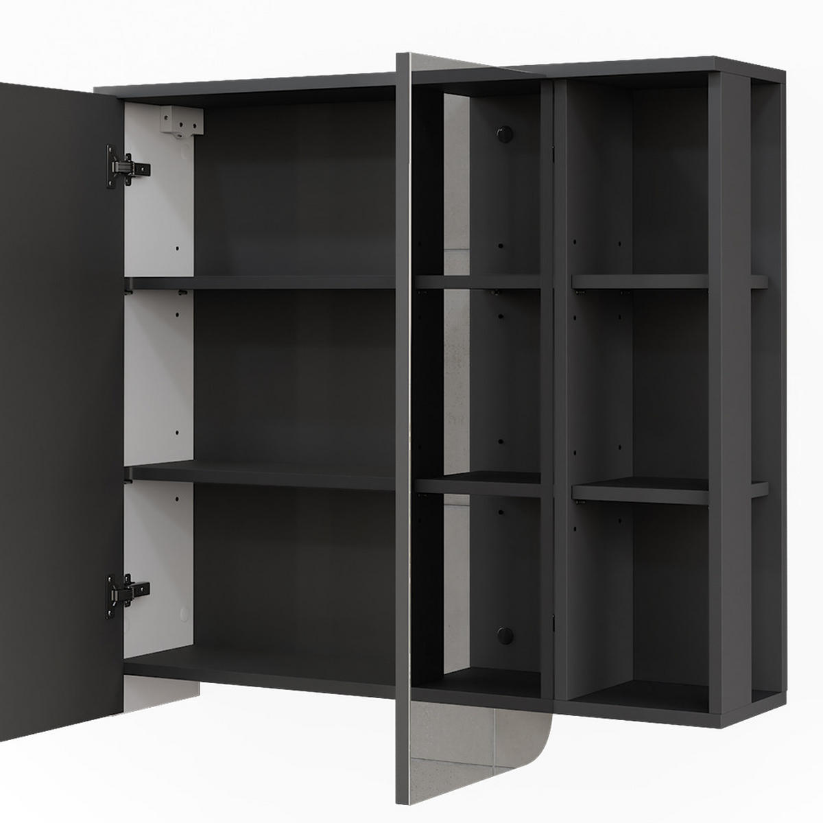 ZRCADLOVÁ SKŘÍŇKA Karen Antracitová/bílá - bílá/antracitová, kompozitní dřevo (80/75/20cm) - Vicco