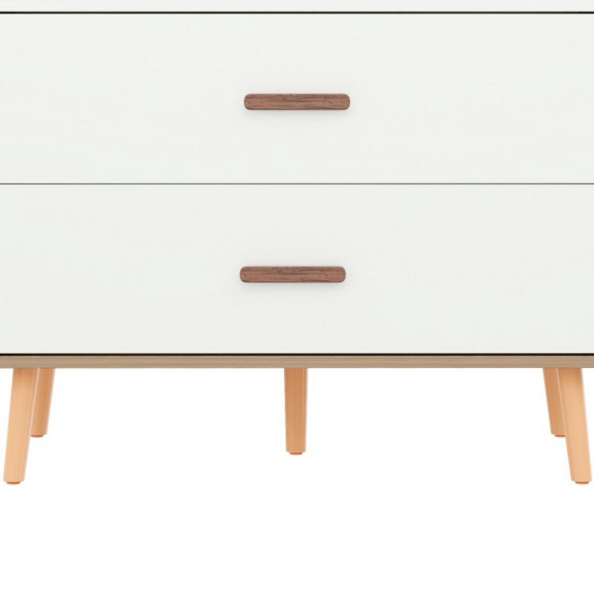 KLEIDERSCHRANK 80/141,5/46 cm Natur/Weiß aus MDF mit 2 Schubladen - Weiß, Holzwerkstoff (46/141.5/80cm) - OKMYHOME