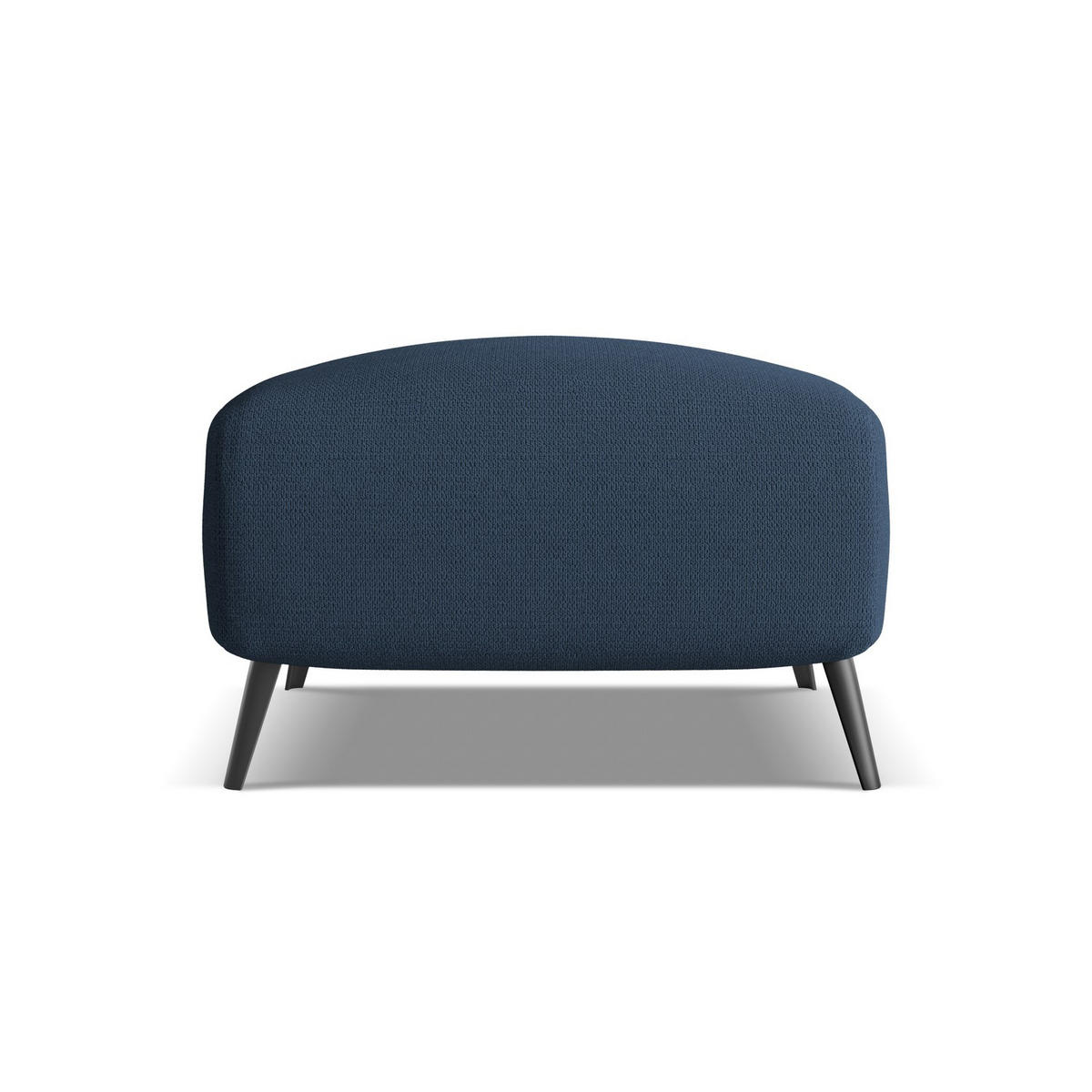 POUF Chenille Stoff Blau - Blau/Schwarz, Textil/Metall (65/44/65cm) - LaMiaSofa