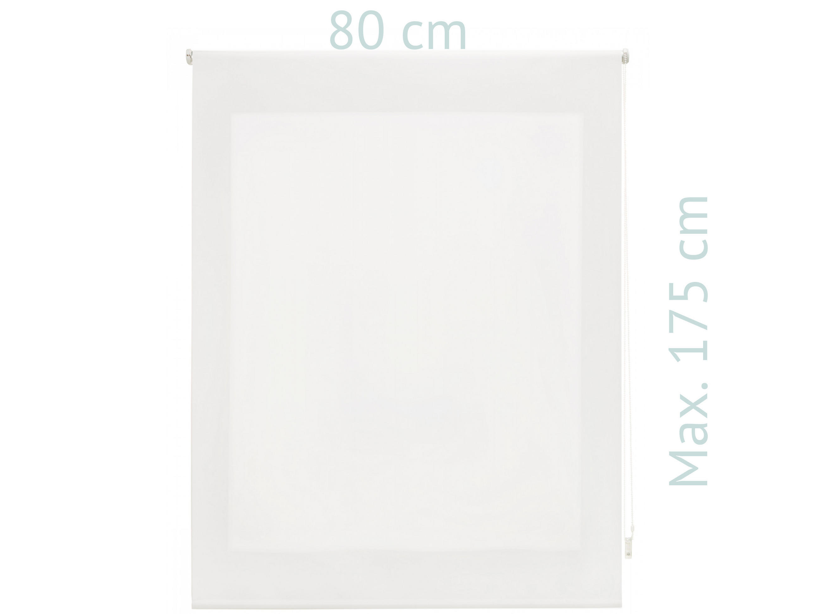 ROLLO Polyester Transluzent Grauweiß 80x175 - Hellgrau, Textil (80/175/1cm) - Purline