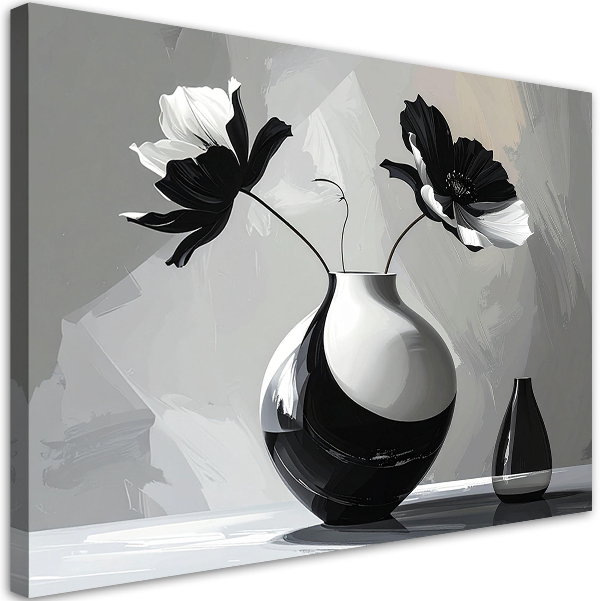 Feeby Leinwandbild, Schwarz 60x40 cm
