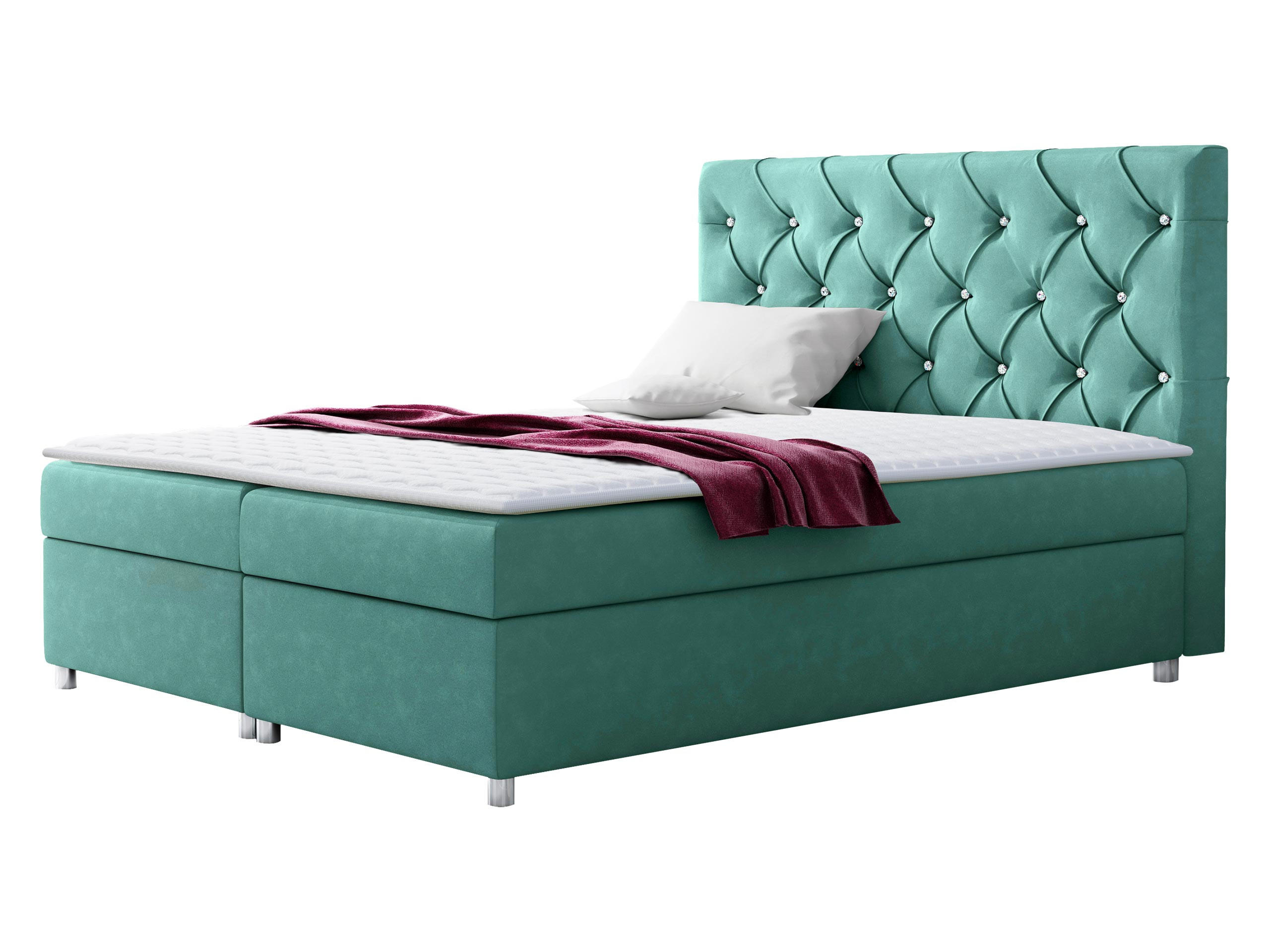 BOXBETT Roma - Türkis, Holz (120/200cm) - MIRJAN24