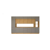 KÜCHENZEILE 420 cm - Nexa KÜ-LN-005 - in Beige & Woodline / Matt - Beige/Eiche Artisan, Holz (420/212/58cm) - ROYAL24_MARKT