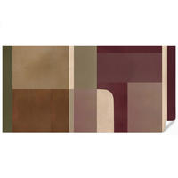 TAPETE - Unis - Abstrakt - Bordeaux - Linien - 450x220 cm - Multicolor, Papier (450/220cm) - OnlyWow