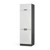 KÜCHENSCHRANK Fame-Line Weiß Landhaus 60 cm - Anthrazit/Weiß, Holzwerkstoff (60/206.8/58.1cm) - Vicco