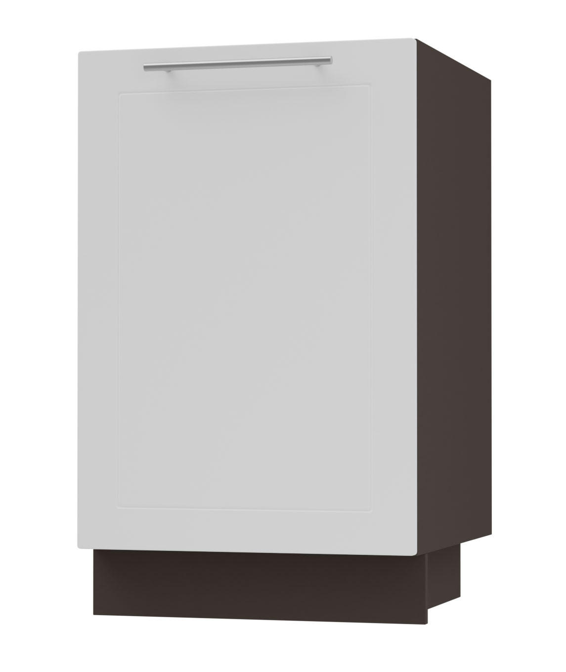 Feldmann-Wohnen Küchenunterschrank Weiß, Dunkelgrau 50x82x50 cm