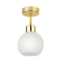 PENDELLEUCHTE GOLDGLAS - Goldfarben/Weiß, Glas/Metall (14/14/28cm) - kiki design