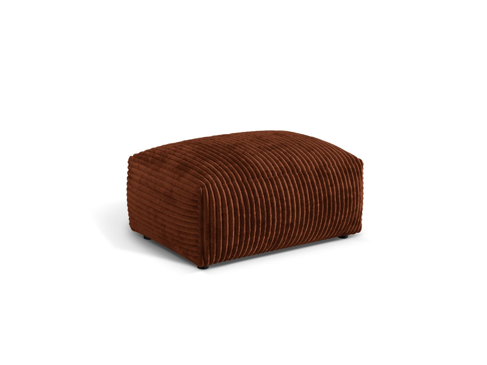 POUF Martina aus Cord ziegelrot - Orange, Textil (65/44/95cm) - Micadoni