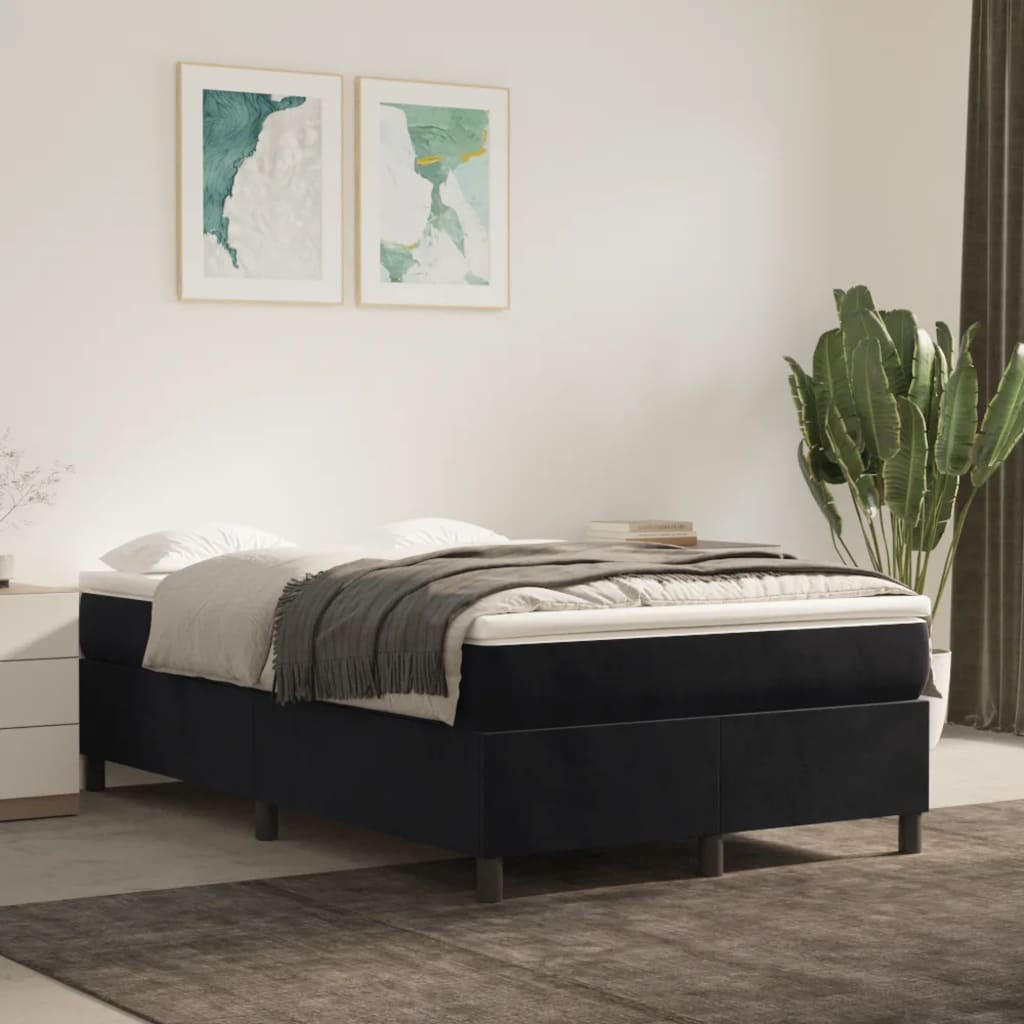POLSTERBETT Rackley 120/203 cm - Schwarz, Holzwerkstoff (120/200cm) - Nettlife