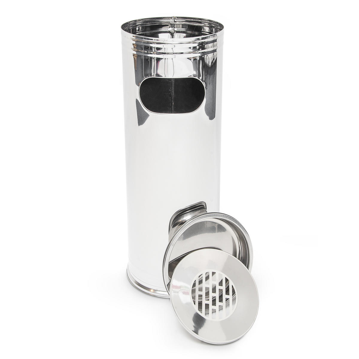 STANDASCHENBECHER - Silberfarben, Metall (27cm) - Relaxdays