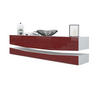 LOWBOARD City Fronten in Bordeaux Hochglanz - Bordeaux, Holzwerkstoff (178/48/39cm) - Vladon