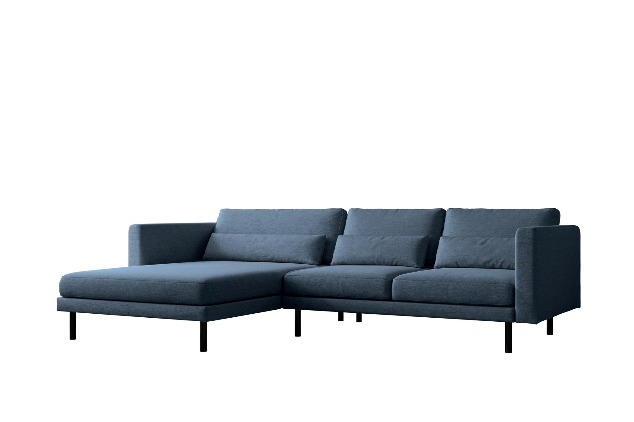 ECKSOFA Agada In Verita - Dunkelblau, Holzwerkstoff/Textil (281/174cm) - Fun Möbel
