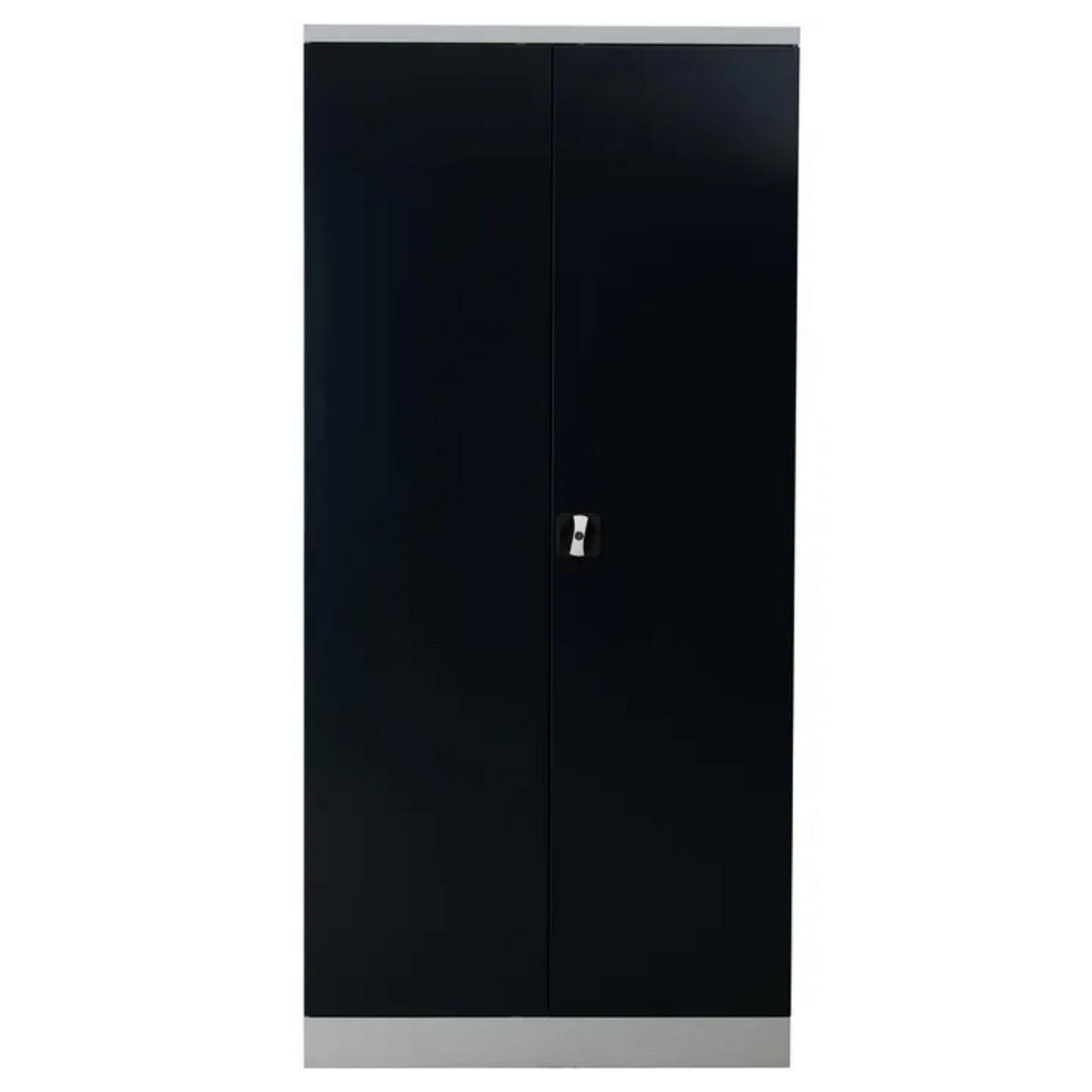 STAHLSCHRANK Bee mit 4 lackierten Fachböden 195x92x50 cm Korpusfarbe Lichtgrau Frontfarbe Anthrazit - Anthrazit, Metall (92/195/50cm)