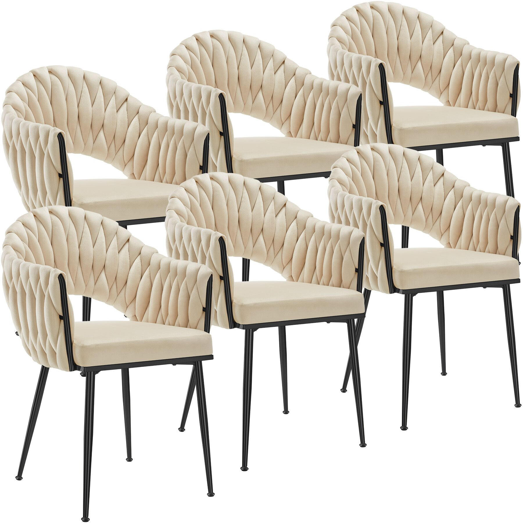 tectake Esszimmerstuhl Sand 55x84x57 cm