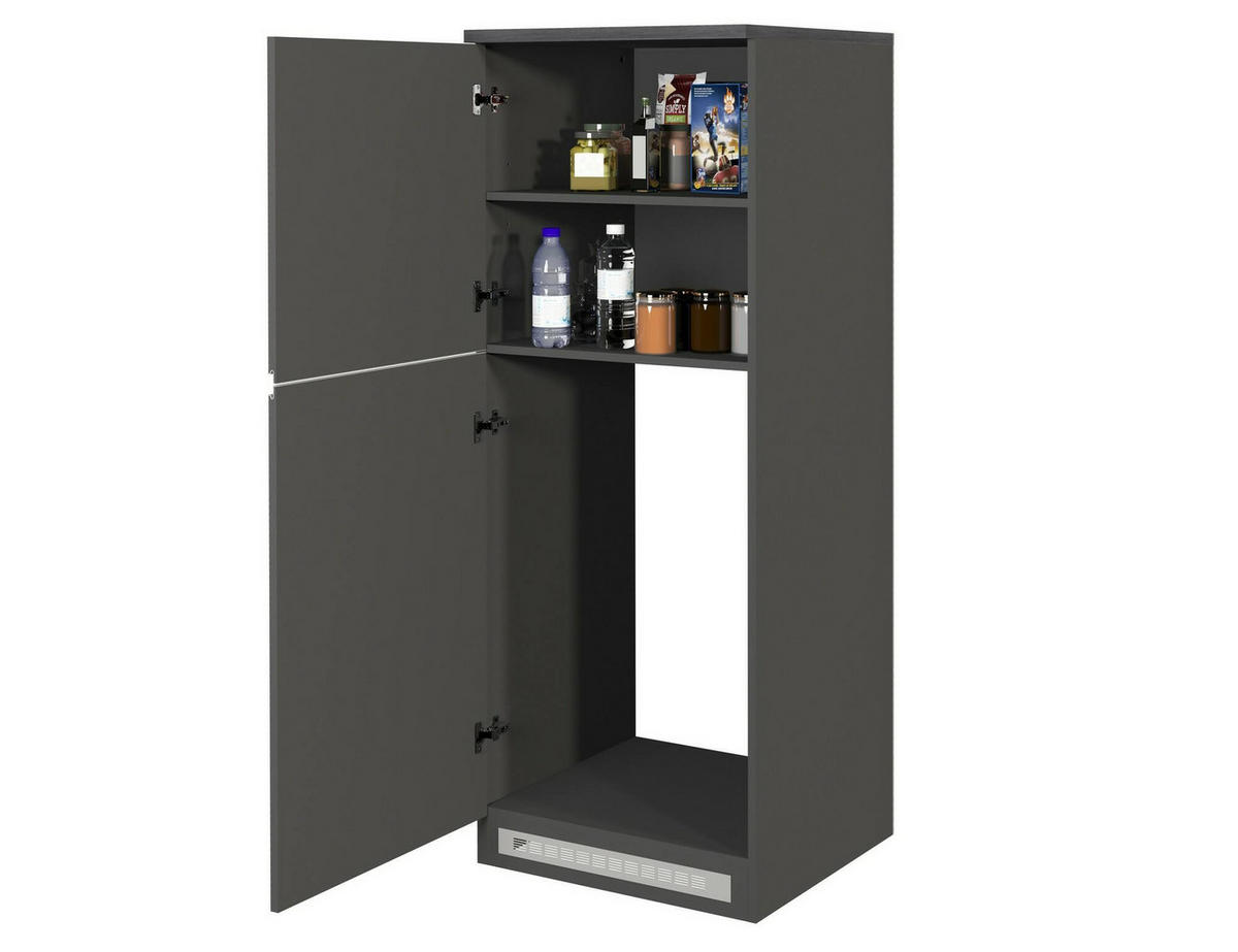 KÜCHENSCHRANK Anthrazit, Schiefer 60/60/165 cm - Schwarz, Holzwerkstoff (60/165/60cm) - DMORA