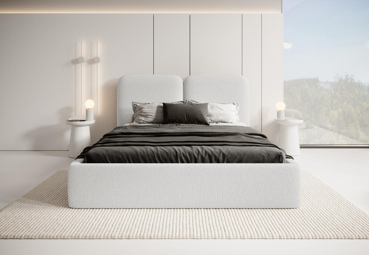 POLSTERBETT Molgan Creme 160x200 cm - Creme, Textil (160/200cm) - Meblito