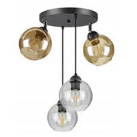 PENDELLEUCHTE HAGEN - Transparent/Honig, Glas/Metall (40/40/70cm) - kiki design