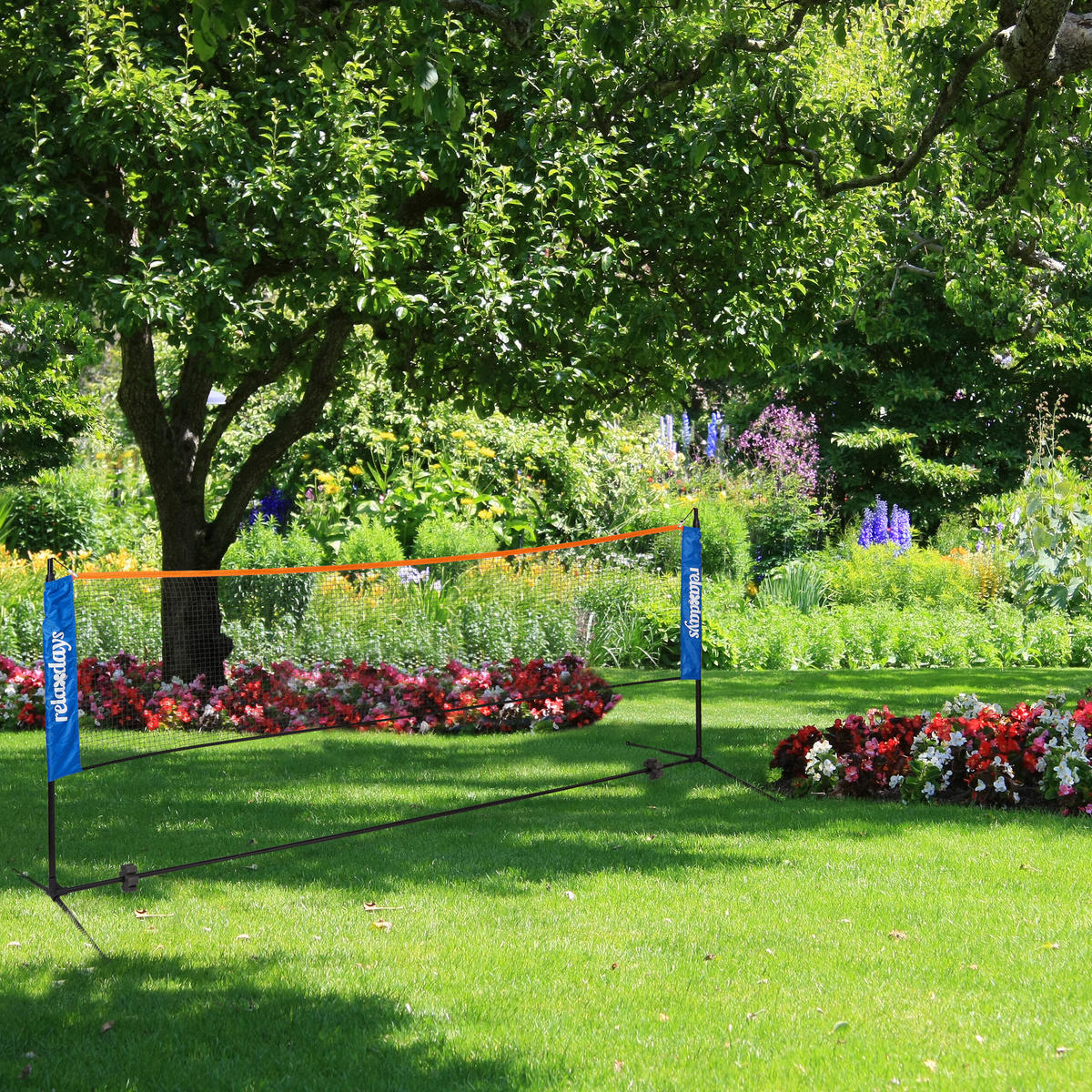 BADMINTONNETZ - Schwarz, Kunststoff/Textil (310/103cm) - Relaxdays