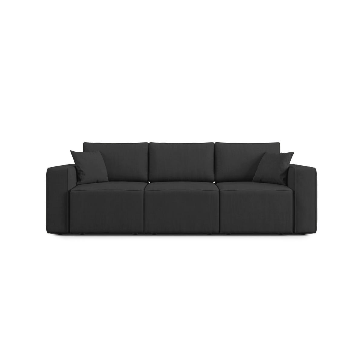 LINEARSOFA Morfeo - Schwarz, Textil (245/86/99cm) - Divani.store