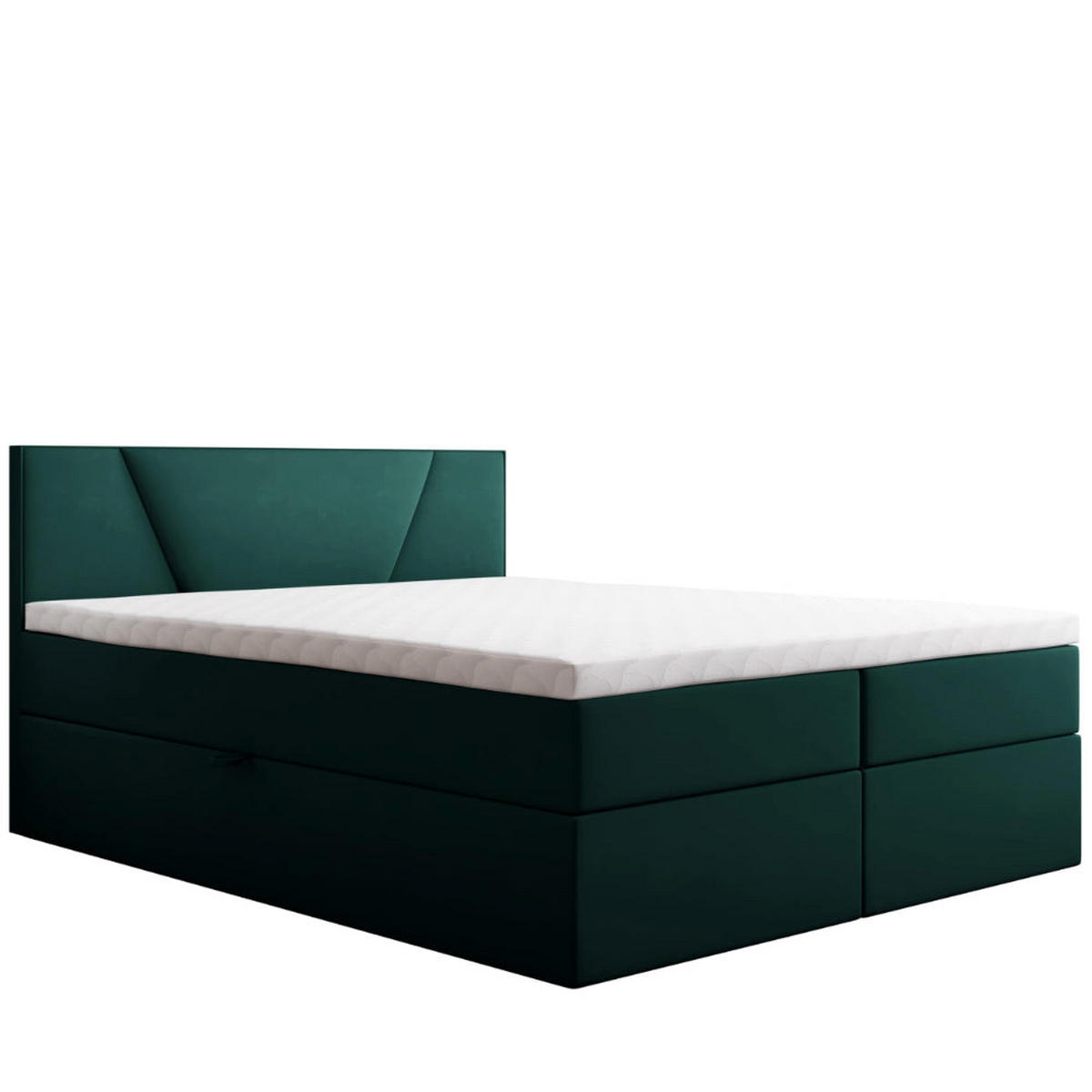 BOXBETT Jubilee Bonellfederkern inkl. Topper - Dunkelgrün, Holz/Holzwerkstoff (140/200cm) - Best For Home