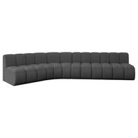 ECKSOFA modulares Sofa Montra-L2 - 381x174x70 cm Grau - Grau, Holzwerkstoff/Textil (381/174cm) - ALTDECOR