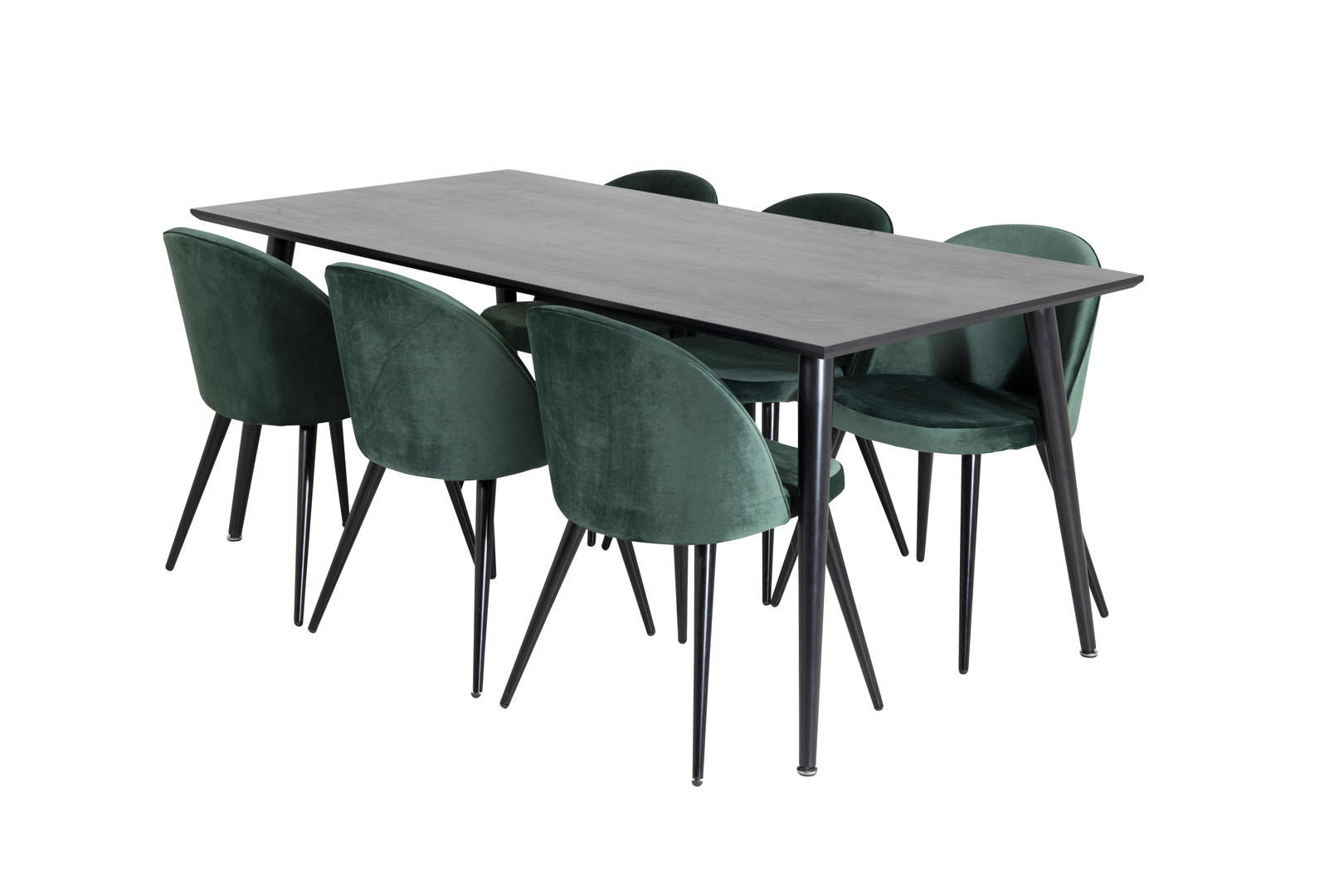 TISCHGRUPPE Grün - Grau, Holzwerkstoff (90/75/180cm) - ebuy24