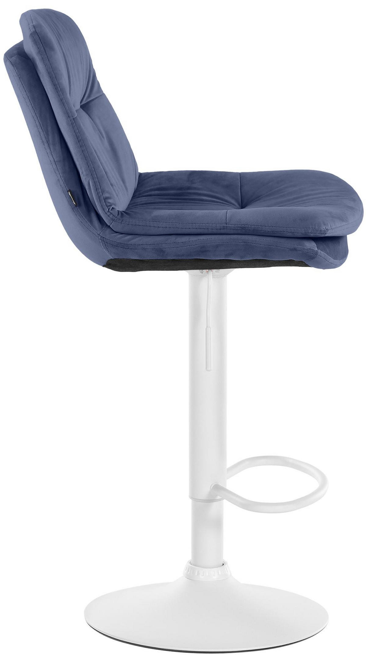 BARHOCKER Samt blau - Blau/Schwarz, Textil (46/94/54cm) - CLP