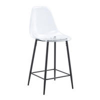 BARHOCKER 68,5/48/47 cm im 4er-Set mit Metallgestell - Schwarz, Kunststoff (45/102/51cm) - MIVRAY