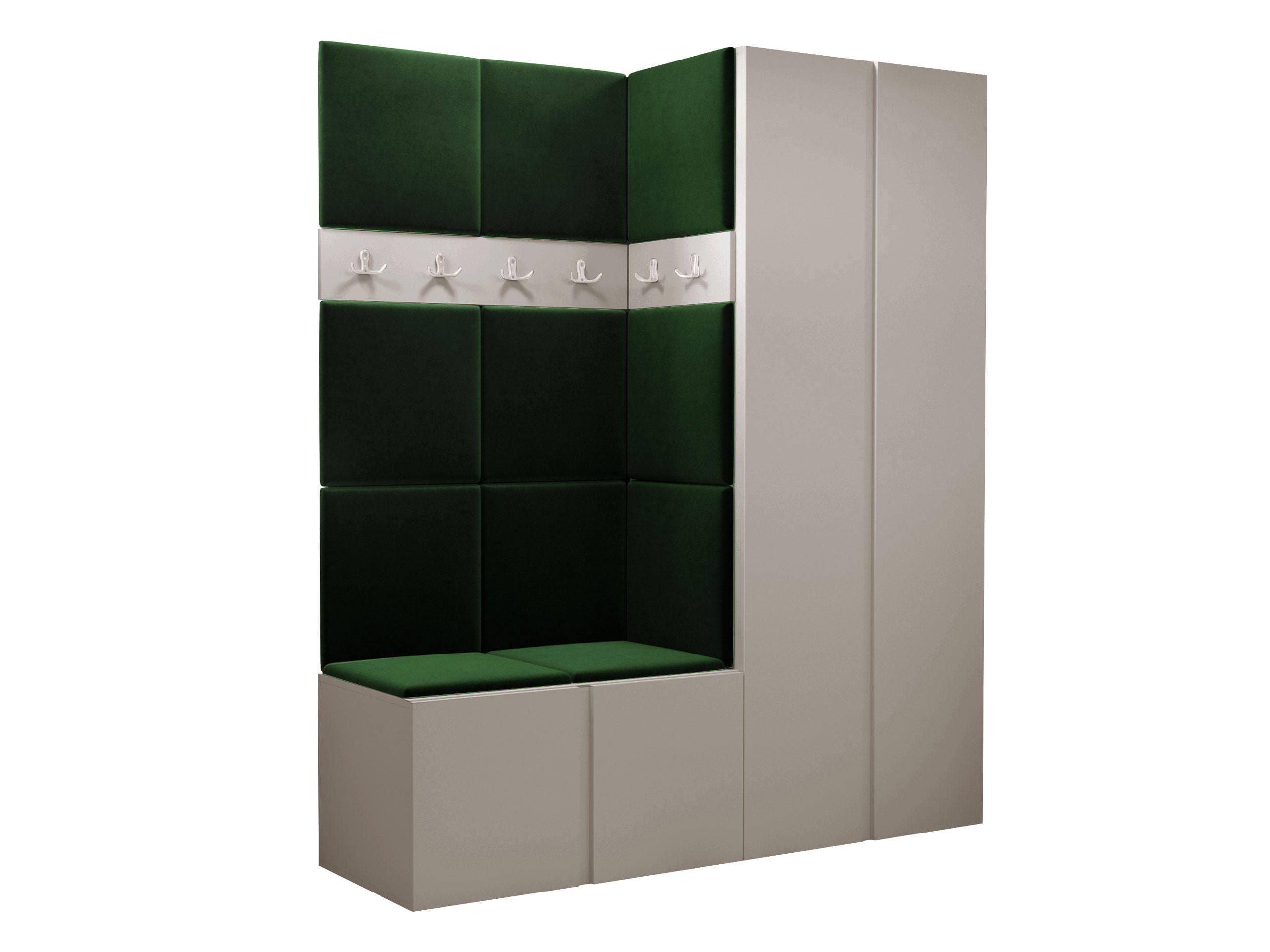 MOBILIER PENTRU HOL Orion III - cașmir/verde, material plastic/compozit lemnos (158/186/46cm) - MIRJAN24