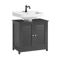 WASCHBECKENUNTERSCHRANK Grau - Grau, Holzwerkstoff (60/58/35cm) - SoBuy