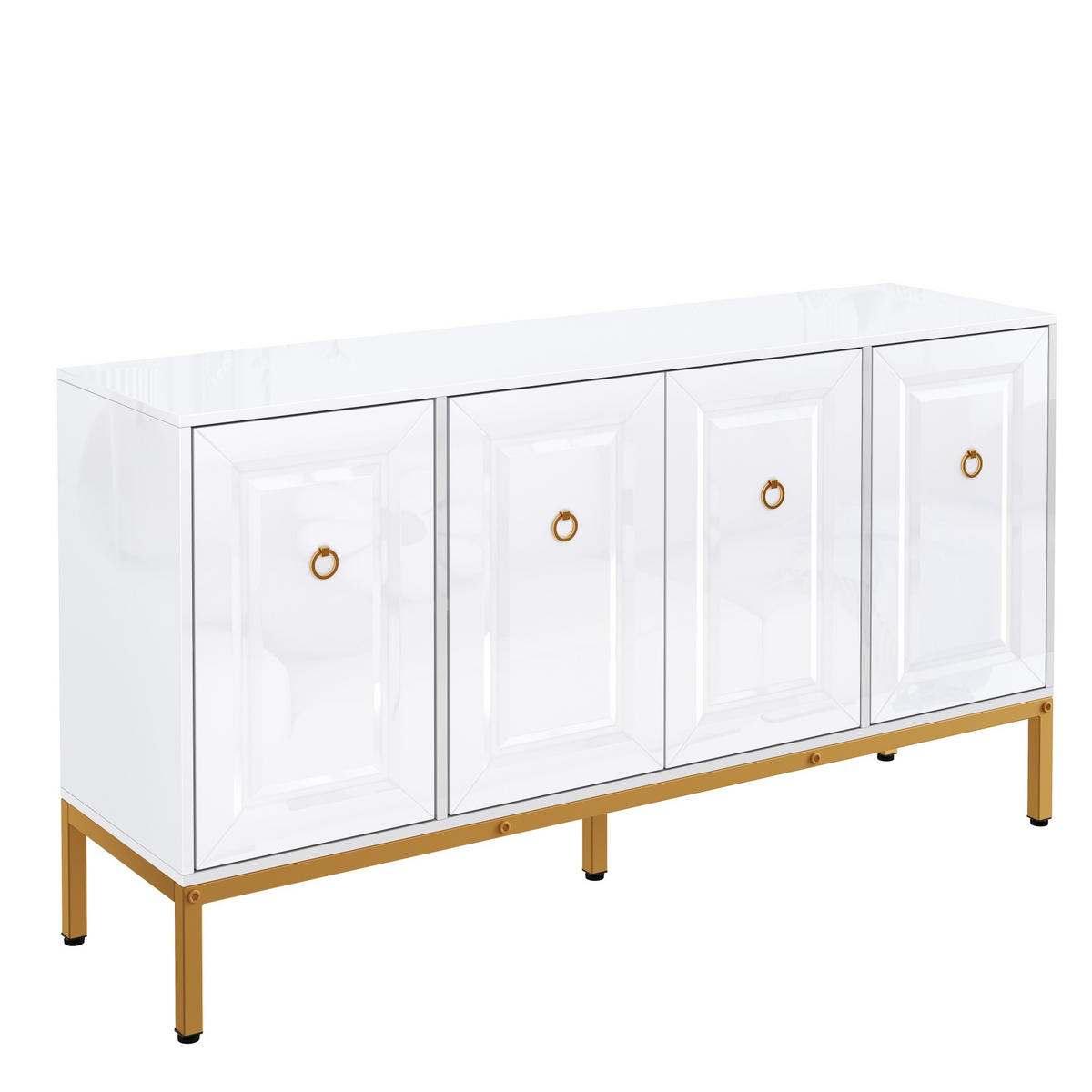 SIDEBOARD Weiß 140/40/80 cm - Weiß, Holzwerkstoff (140/80/40cm) - PANGIVO
