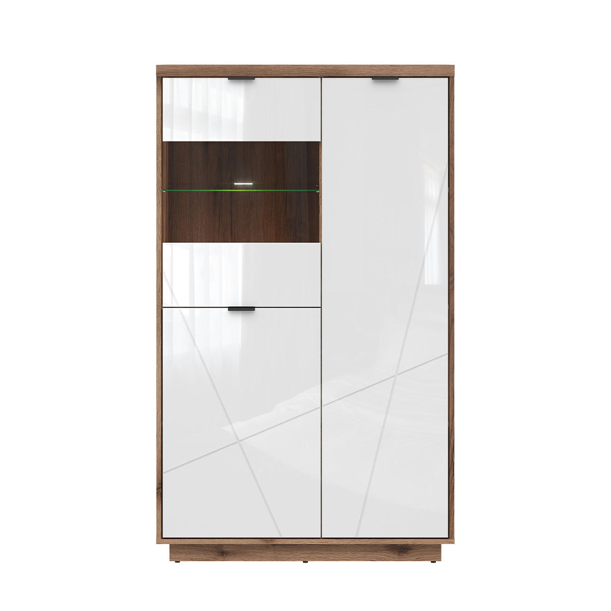 VITRINA Sven Bijelo i drvo - bijela, drvni materijal (94/157/43cm) - Petits-meubles