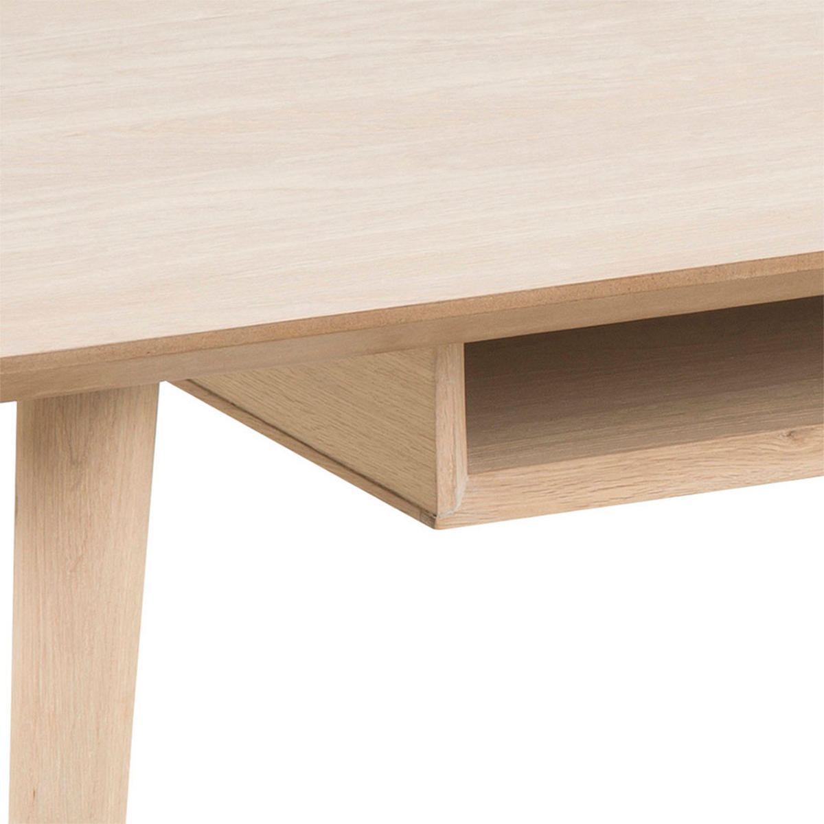 COUCHTISCH mit 1 Ablage aus Eiche, weiss gelaugt - Eiche Wotan, Holzwerkstoff (60/115/42cm) - ebuy24