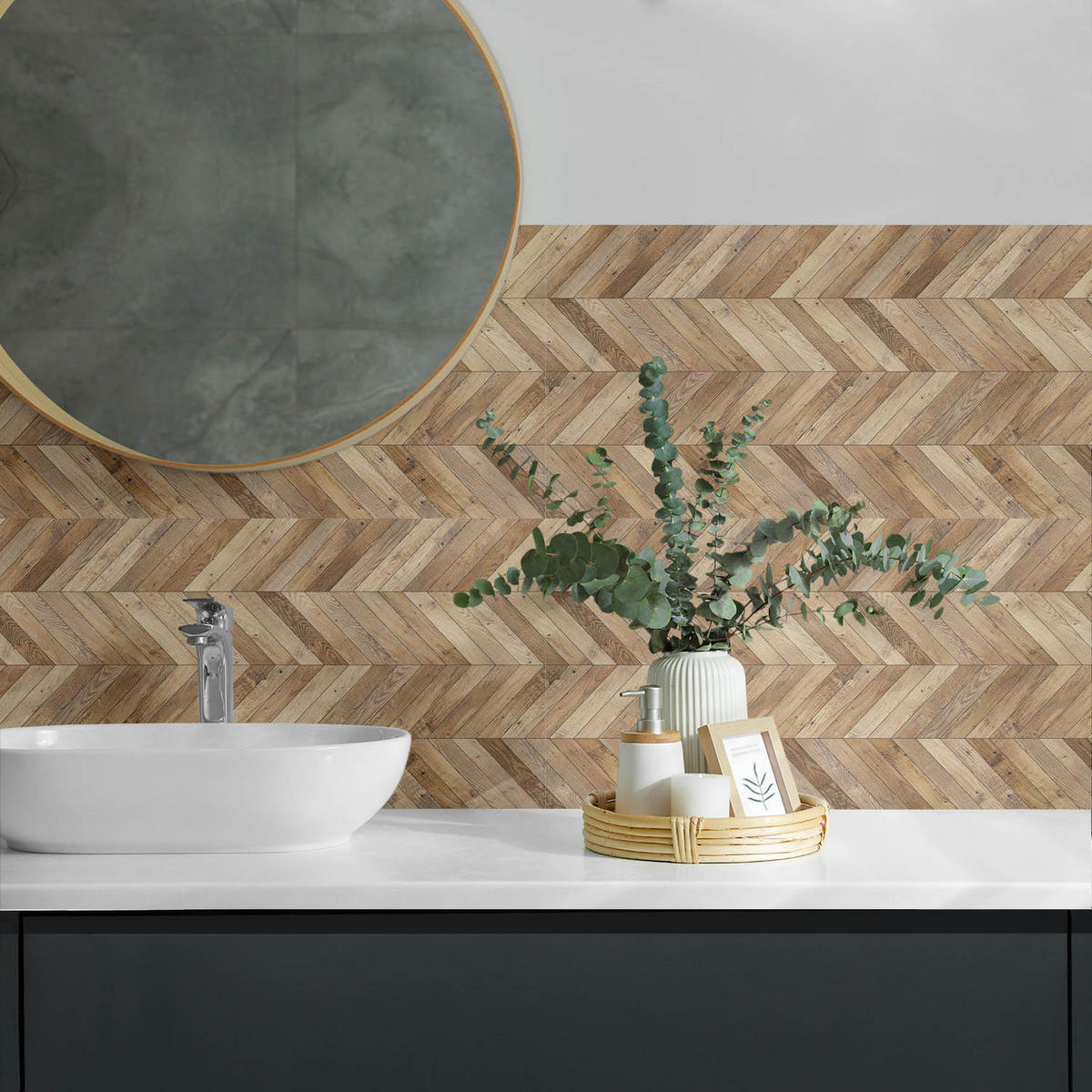 WANDPANEEL 6x 60x30 cm selbstklebend Veythra - Braun, Kunststoff (30/1.6/60cm) - Wallfluent