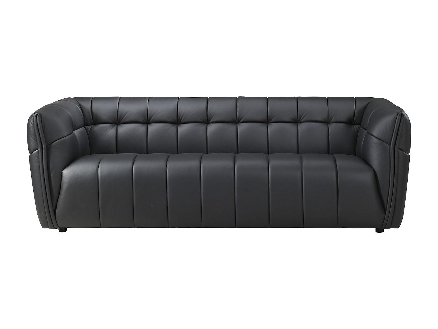 Vente-Unique Sofa Schwarz 222x74x92.5 cm