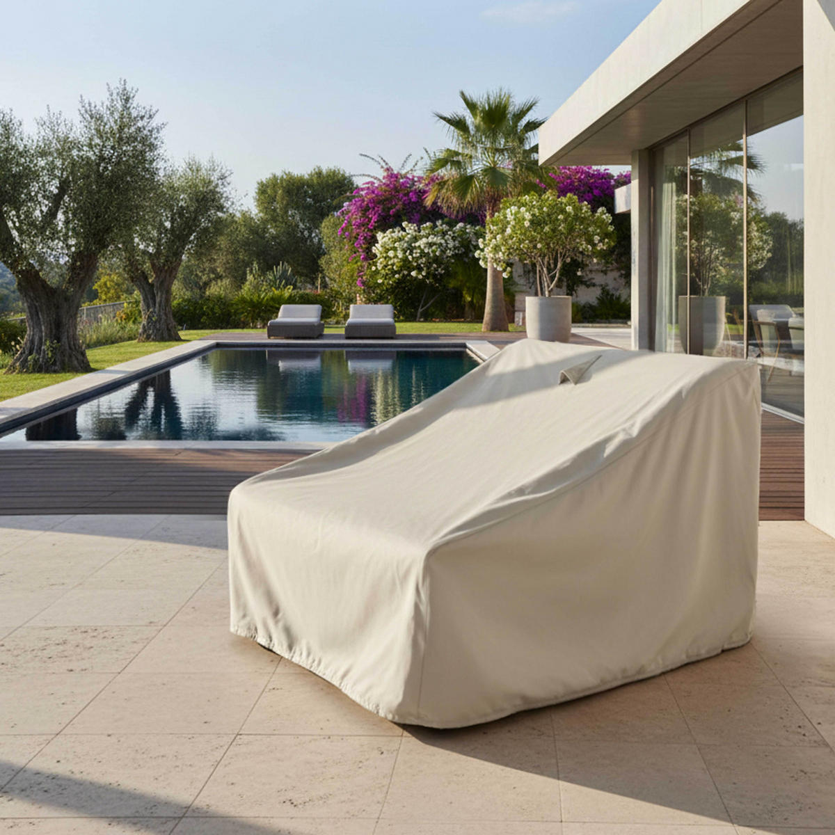 HÜLLE, Beige - Beige, Textil (92/60/92cm) - Oviala