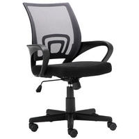 DREHSTUHL Lederlook Grau - Schwarz/Grau, Kunststoff/Textil (59/88/52cm) - CLP