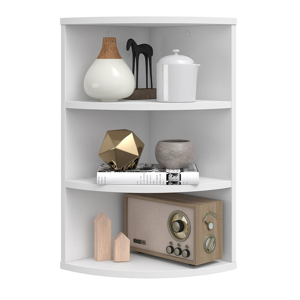 ECKREGAL Ecki Weiß 30 x 60 cm - Weiß, Holzwerkstoff (30/60/30cm) - Vicco