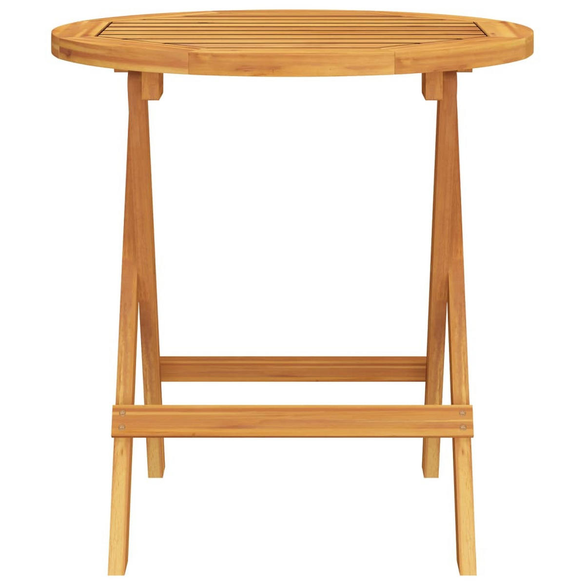 BISTROTISCH Ø46/47 Cm Massivholz Akazie - Braun, Holz (46/46/47cm) - vidaXL